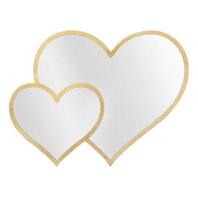SPECCHIO GLAM DOUBLE HEART CM 65X2X50