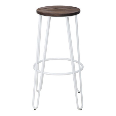 SGABELLO DETROIT SIMPLE SET 2 PZ  BIANCO CM Ø 39X76
